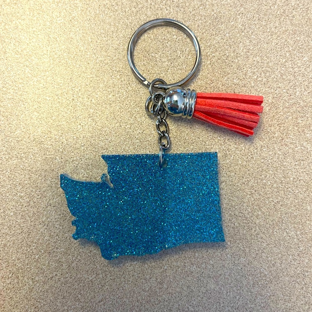 Handmade U.S. State Keychain - Washington - Picture 1 of 6